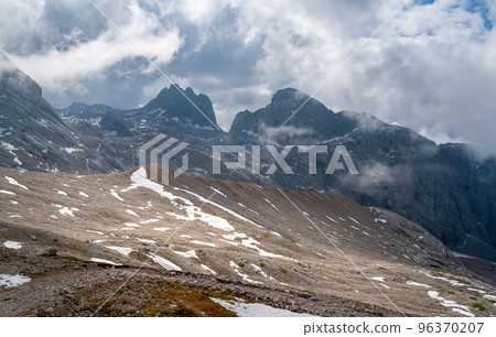 landscape in the mountains, the Dachstein Mountains in the Alps in Austria 96370207