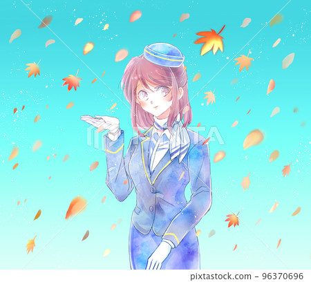 Guiding bus guide Autumn leaves 96370696