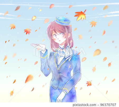 Guiding bus guide Autumn leaves Guiding bus guide Autumn leaves 96370707