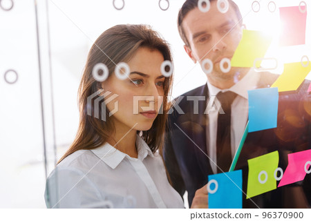 Team of happy people work together as teamwork and partner 96370900