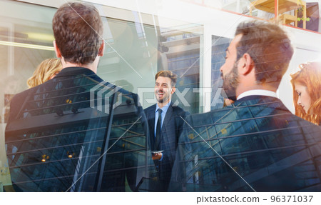 Team of business people who work together in office 96371037