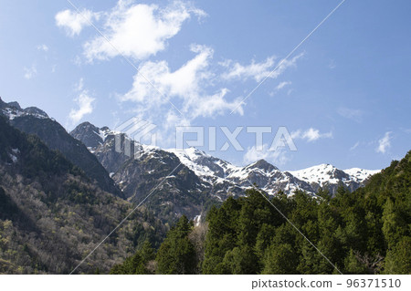 Snow-covered mountains and beautiful scenery Snow-covered mountains and beautiful scenery 96371510