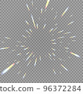 Holographic transparent reflections flare isolated on transparent background. Vector illustration 96372284