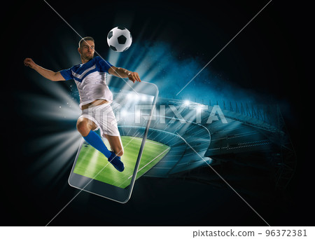 Watch a live sports event on your mobile device. Betting on football matches 96372381