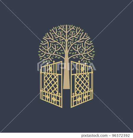 The Tree of Eternal Life in Paradise. Heaven after the resurrection. 96372392