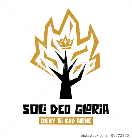 Christian illustration. Five Solas of the Reformation. Glory to God alone. Christian illustration. Five Solas of the Reformation. Glory to God alone. 96372800