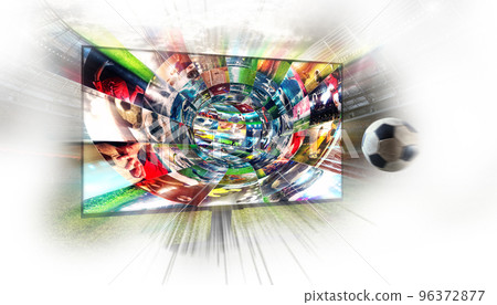 Streaming of soccer images on the internet in a digital cable 96372877