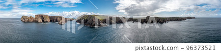 The cliffs and sea stacks at Port Challa on Tory Island, County Donegal, Ireland 96373521