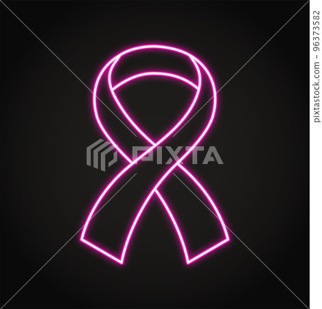 Oncology neon icon in line style 96373582