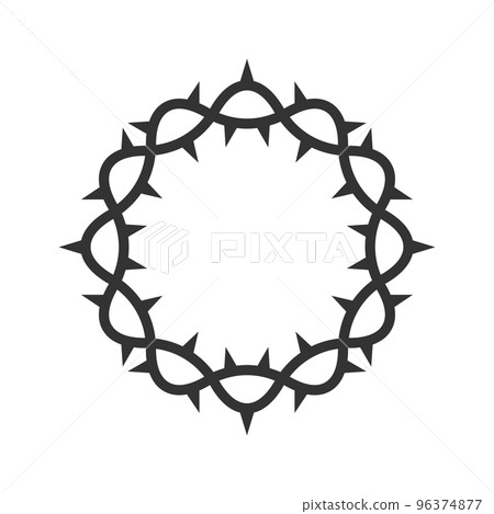 Vector logo. Crown of thorns of the Lord and Savior Jesus Christ. Vector logo. Crown of thorns of the Lord and Savior Jesus Christ. 96374877
