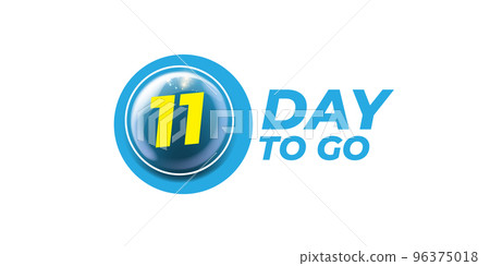 Eleven days to go countdown blue modern horizontal banner design template isolated on white background. 11 days to go sale announcement blue banner, label, sticker, icon, poster and flyer. Eleven days to go countdown blue modern horizontal banner design template isolated on white background. 11 days to go sale announcement blue banner, label, sticker, icon, poster and flyer. 96375018