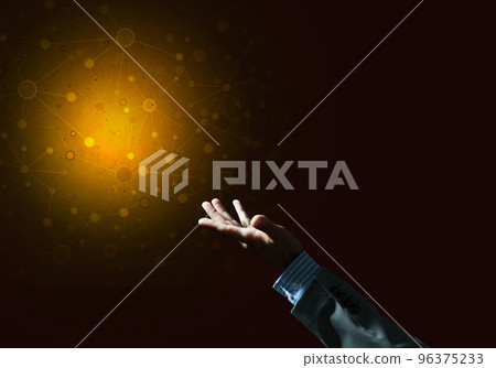 Concept digital connection on dark background Concept digital connection on dark background 96375233
