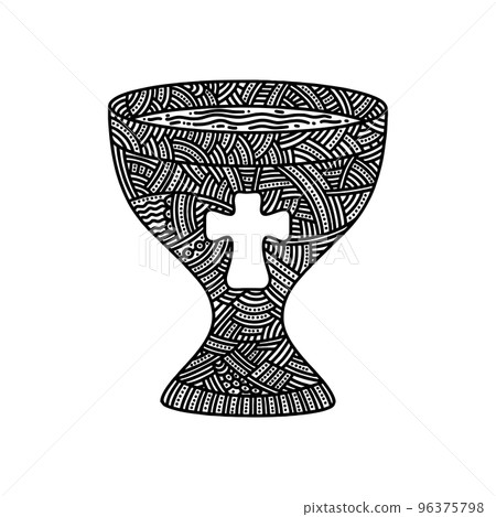 Christian doodle illustration. The Holy Grail. Christian doodle illustration. The Holy Grail. 96375798