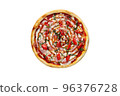 Teriyaki pizza on a white background isolated 96376728