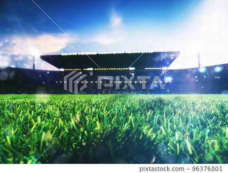 Football stadium with the stands full of fans waiting for the game 96376801