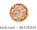 Hawaiian pizza on a white background isolated 96376930
