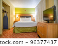 USA, luxury hotel room, TV off 96377437