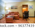 USA, luxury hotel room, living room 96377439