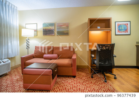 USA, luxury hotel room, living room 96377439