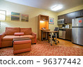 USA, luxury hotel room with kitchen 96377442