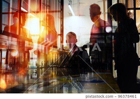 Group of business people work together in office Group of business people work together in office 96378461