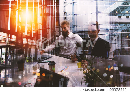 Group of business people work together in office 96378511
