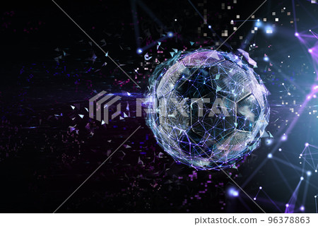 Internet live streaming of a soccer match 96378863