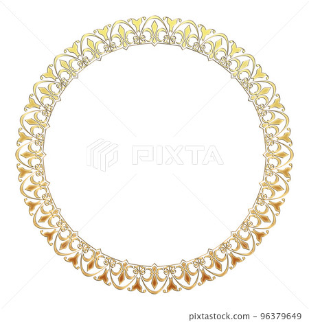 Stock Illustration: Retro, antique, vintage gold metallic frame. decorative ruled ornament Stock Illustration: Retro, antique, vintage gold metallic frame. decorative ruled ornament 96379649