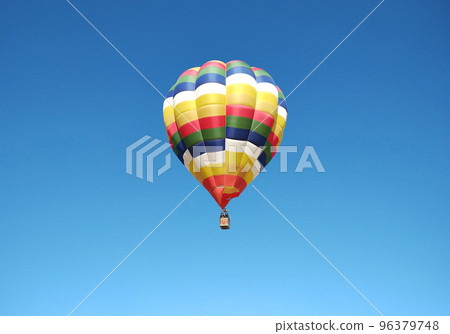 hot air balloon flying in the blue sky 96379748