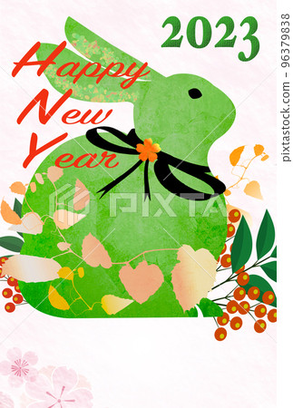 多彩可愛的兔子新年賀卡材料 2023 多彩可愛的兔子新年賀卡材料 2023 96379838