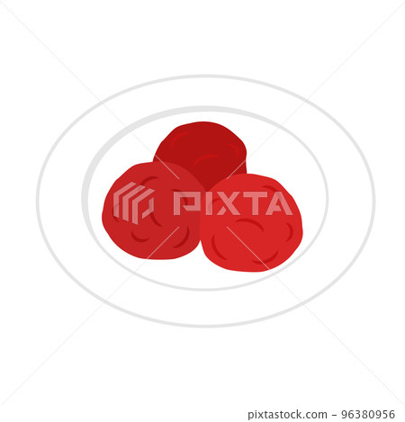 Umeboshi on a plate Umeboshi on a plate 96380956