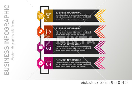 Business infographic with icons. Line. Business diagrams, presentations and charts. Background. Vector. Business infographic with icons. Line. Business diagrams, presentations and charts. Background. Vector. 96381404