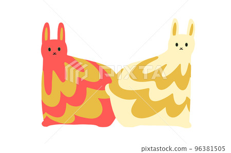 金紋紅白兔 96381505