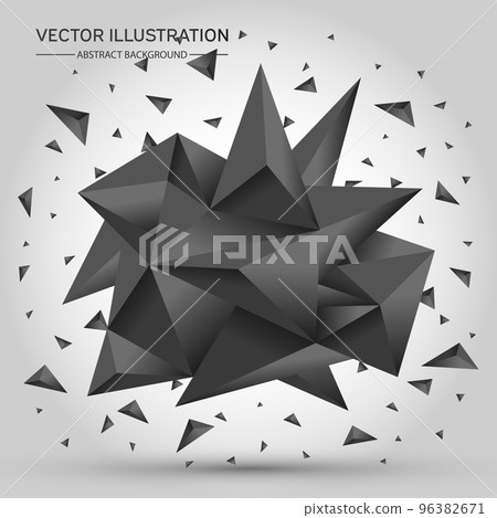 3D Low polygon geometry background. Abstract polygonal geometric shape. Lowpoly minimal style art. Triangles. Vector illustration. 3D Low polygon geometry background. Abstract polygonal geometric shape. Lowpoly minimal style art. Triangles. Vector illustration. 96382671
