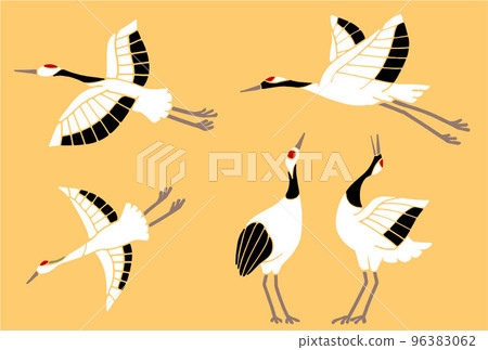 Crane simple illustration set no main line Crane simple illustration set no main line 96383062