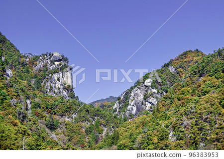 Yamanashi Prefecture Shosenkyo Kakuenbo and Tenguiwa Fall foliage scenery Japan Heritage Yamanashi Prefecture Shosenkyo Kakuenbo and Tenguiwa Fall foliage scenery Japan Heritage 96383953