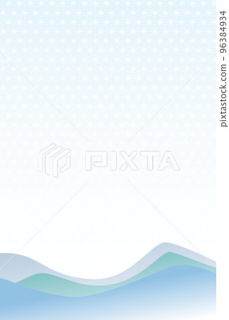 冬季問候明信片模板垂直山脊線 96384934