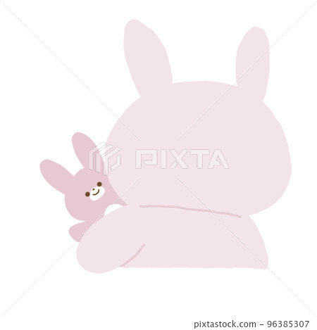 一隻毛絨玩具從後面看著你 icon 兔子單品 96385307