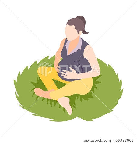 Isometric Pregnant Woman 96388003