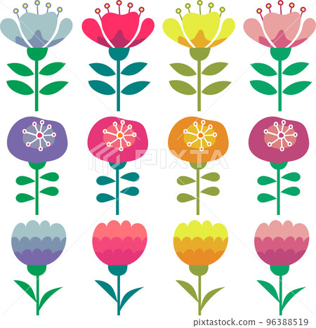 Scandinavian cute flower set Scandinavian cute flower set 96388519