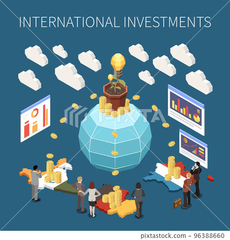 Crowdfunding Isometric Concept 96388660
