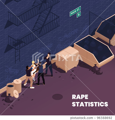 Rape Statistics Isometric Background 96388692