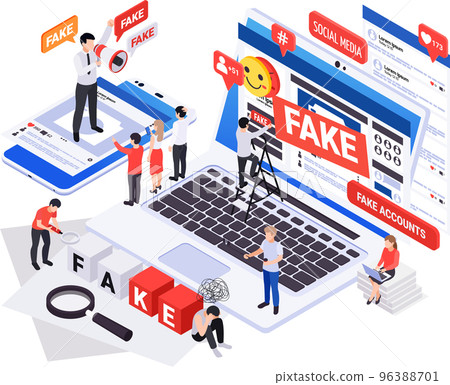 Fake News Web Composition 96388701
