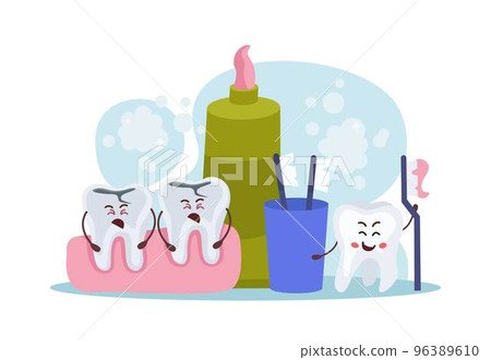 Flat Oral Care Concept 96389610