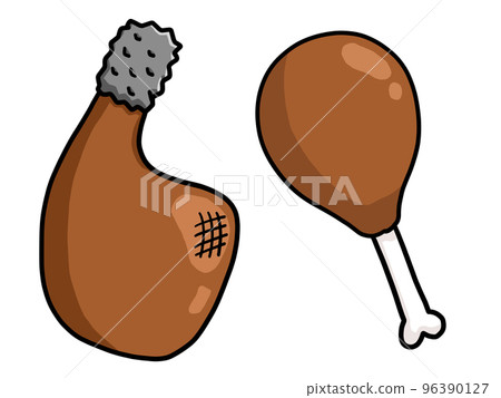 Bone-in chicken illustration 1 96390127