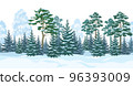 Seamless Christmas Winter Forest Landscape 96393009