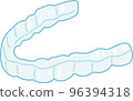 illustration of night guard mouthpiece illustration of night guard mouthpiece 96394318