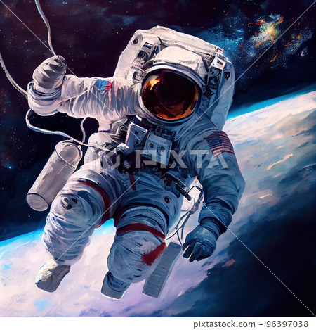 Astronaut's spacewalk 96397038