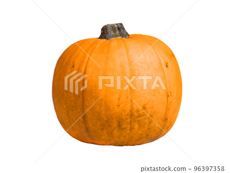 Pumpkin isolated on white background. Halloween party, autumn season, harvest concept. 96397358