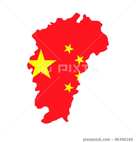 Jiangxi province map, administrative divisions of China. Vector illustration. 96398189